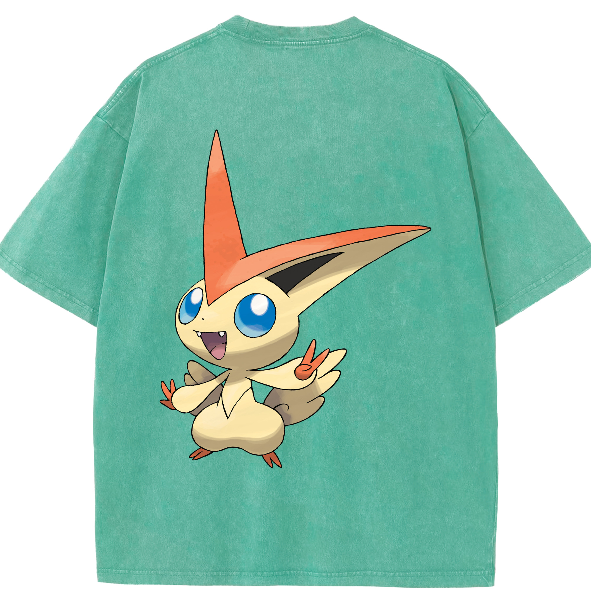 （画像用） ポケットモンスター Pokémon 綿100% ヴィンテージ風 半袖Tシャツ（背面プリント）